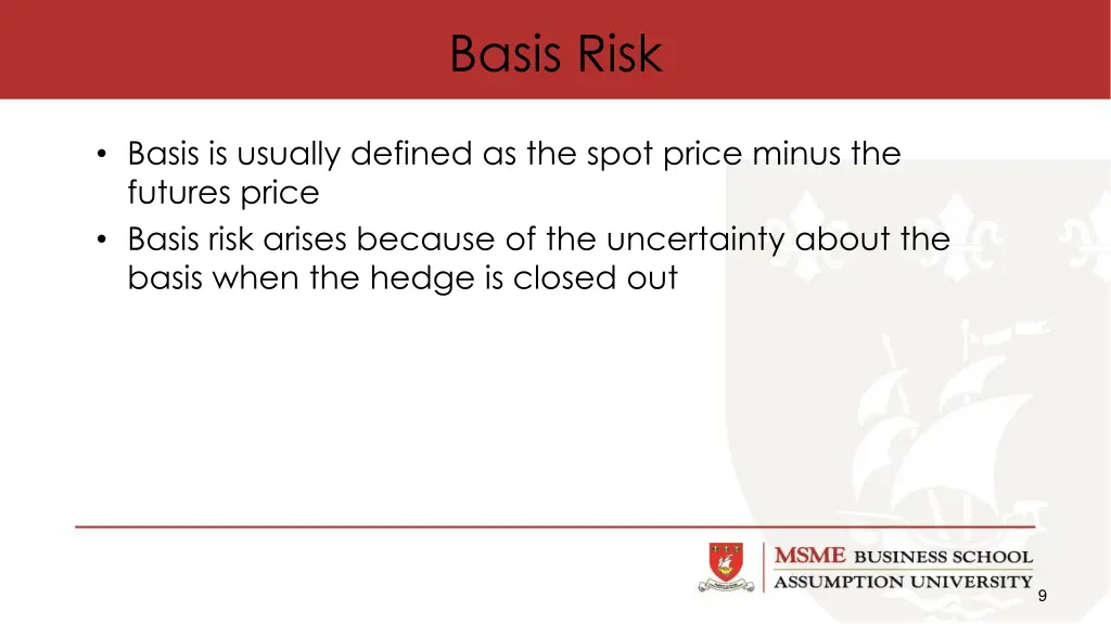 basis risk
