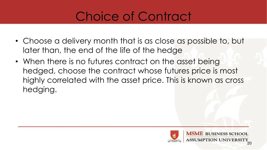 choice of contract