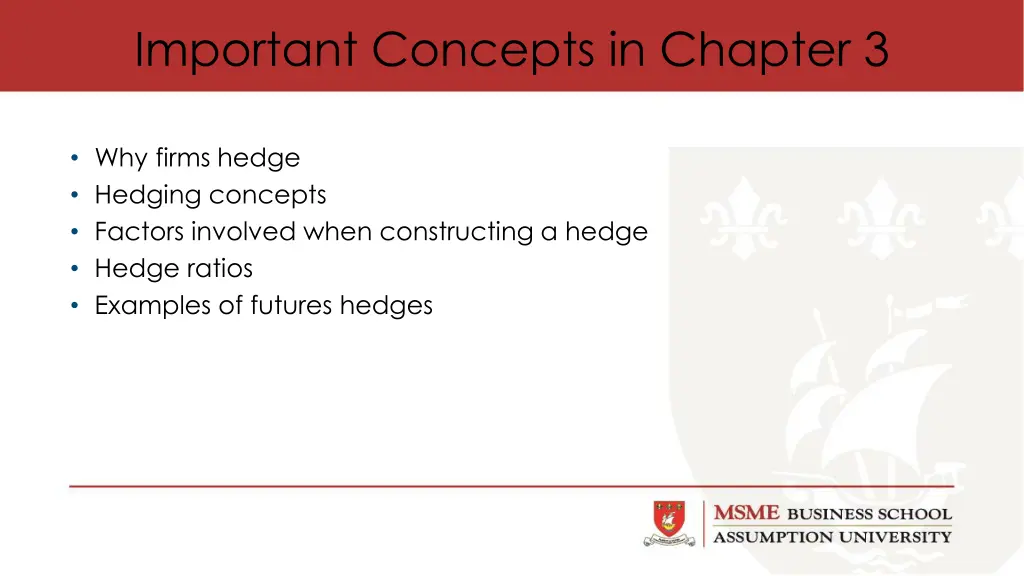 important concepts in chapter 3