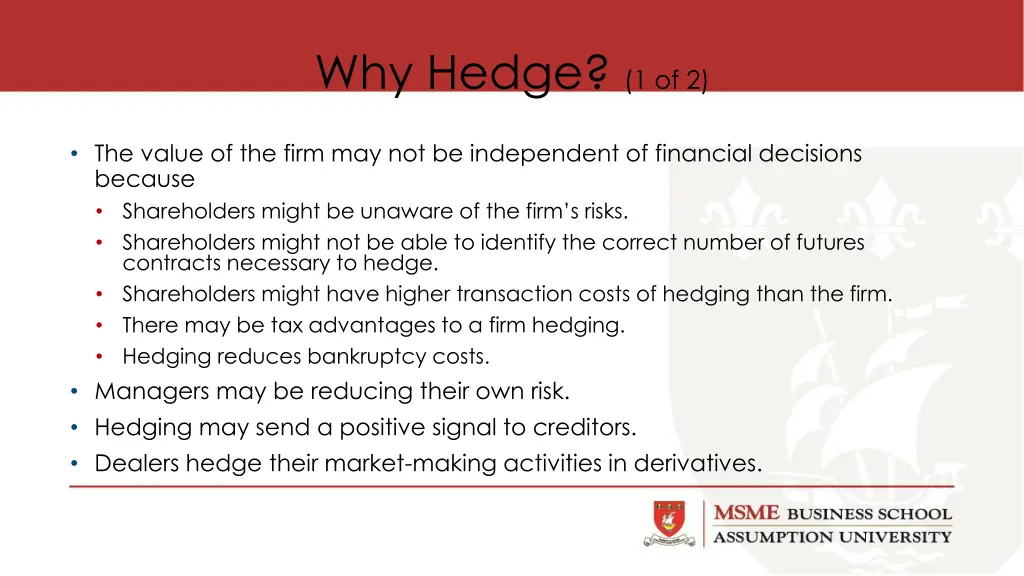why hedge 1 of 2