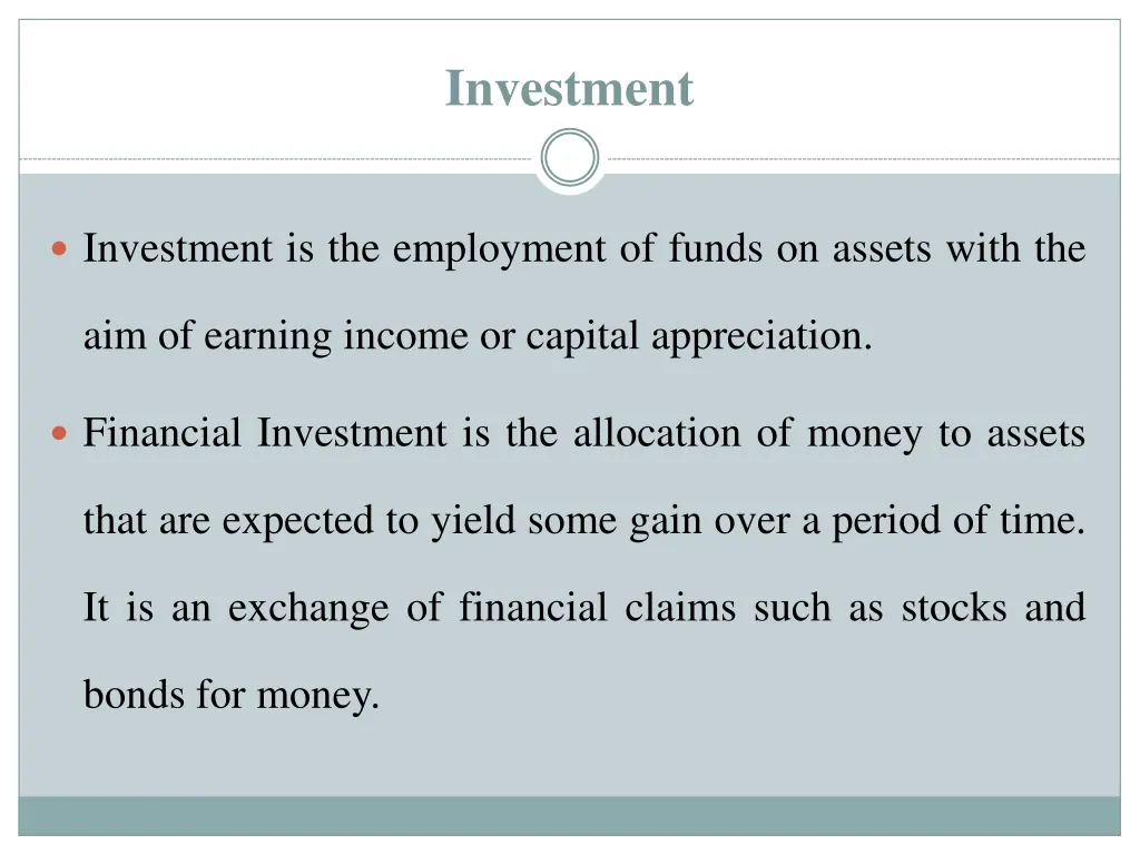 investment 1