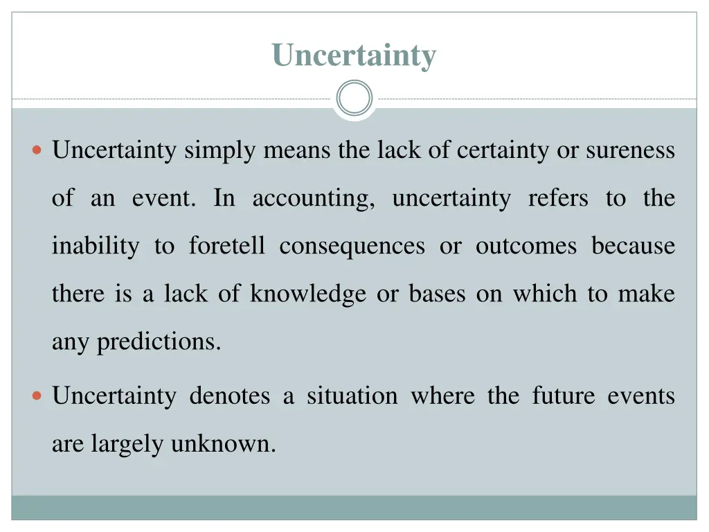 uncertainty