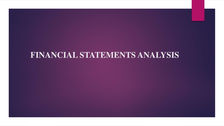 financial statements analysis