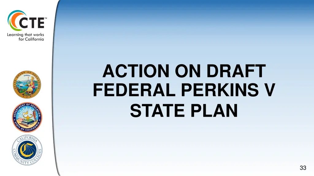 action on draft federal perkins v state plan
