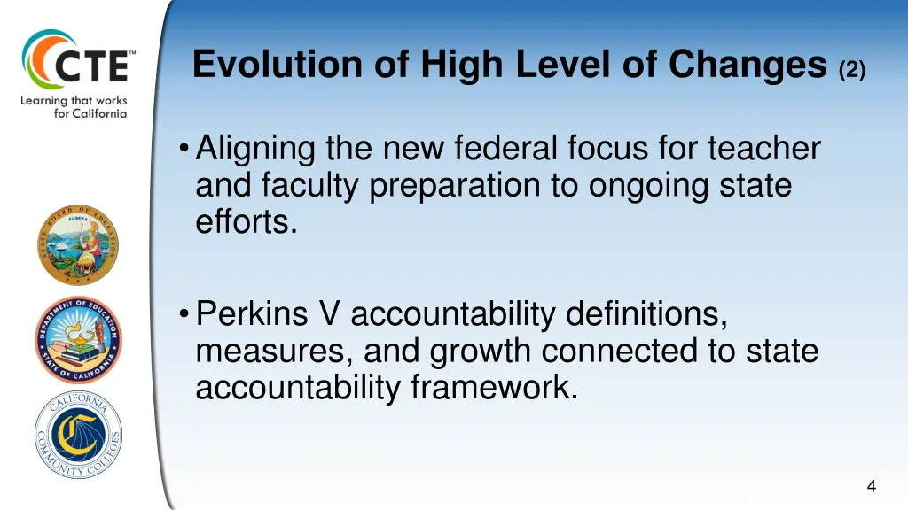 evolution of high level of changes 2