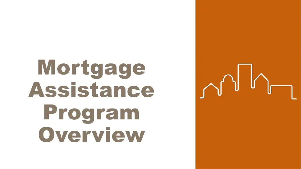 mortgage assistance program overview