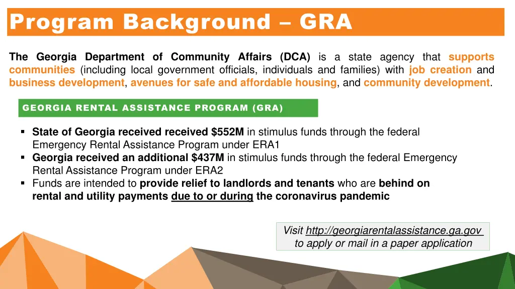 program background gra