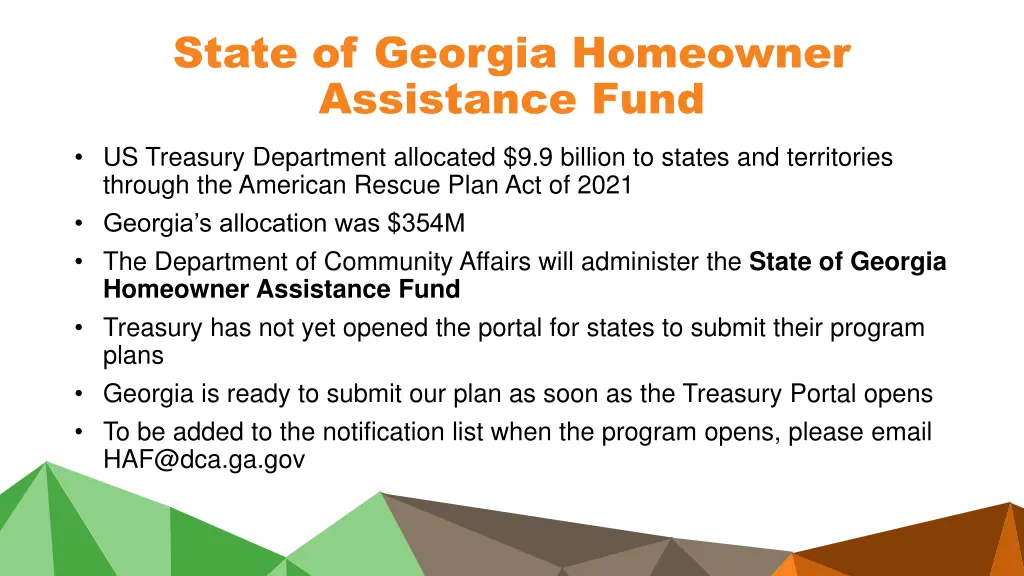 state of georgia homeowner assistance fund