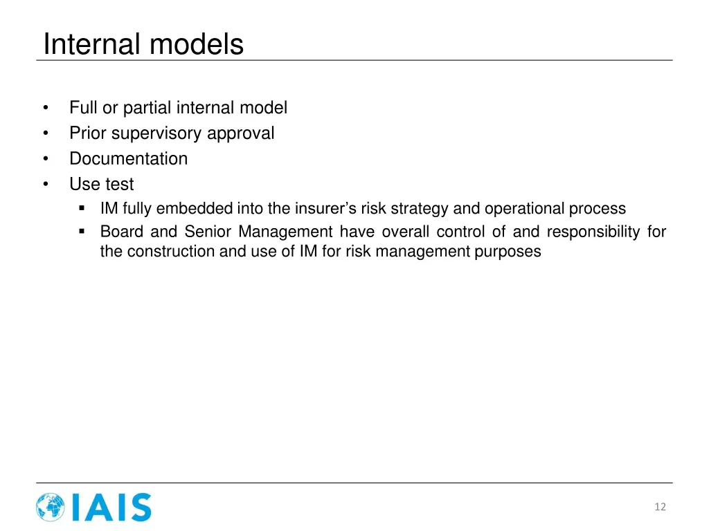 internal models