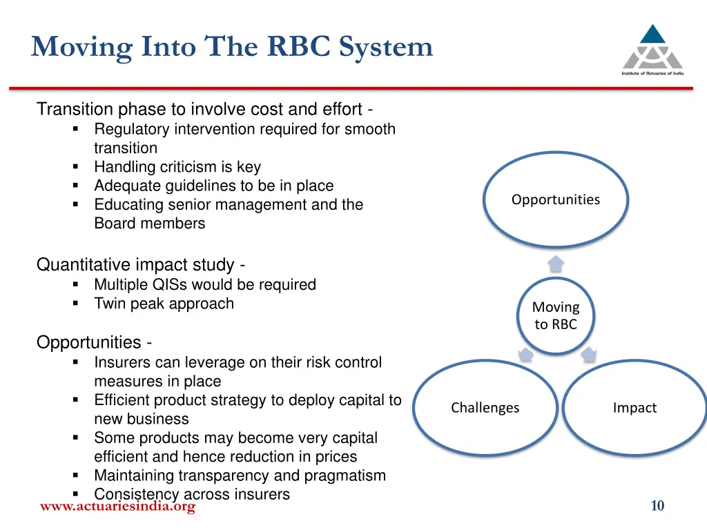 moving into the rbc system