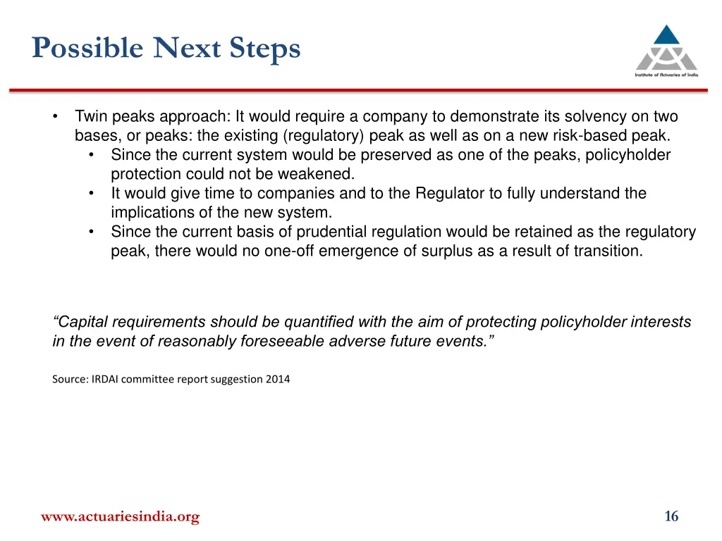 possible next steps