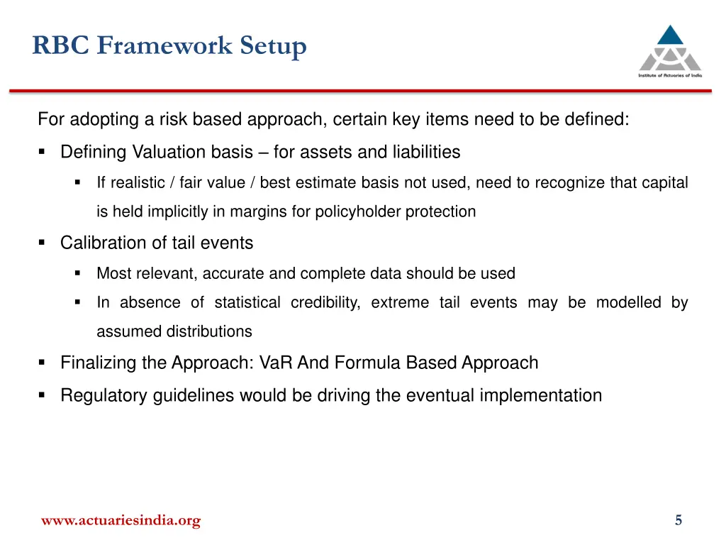 rbc framework setup