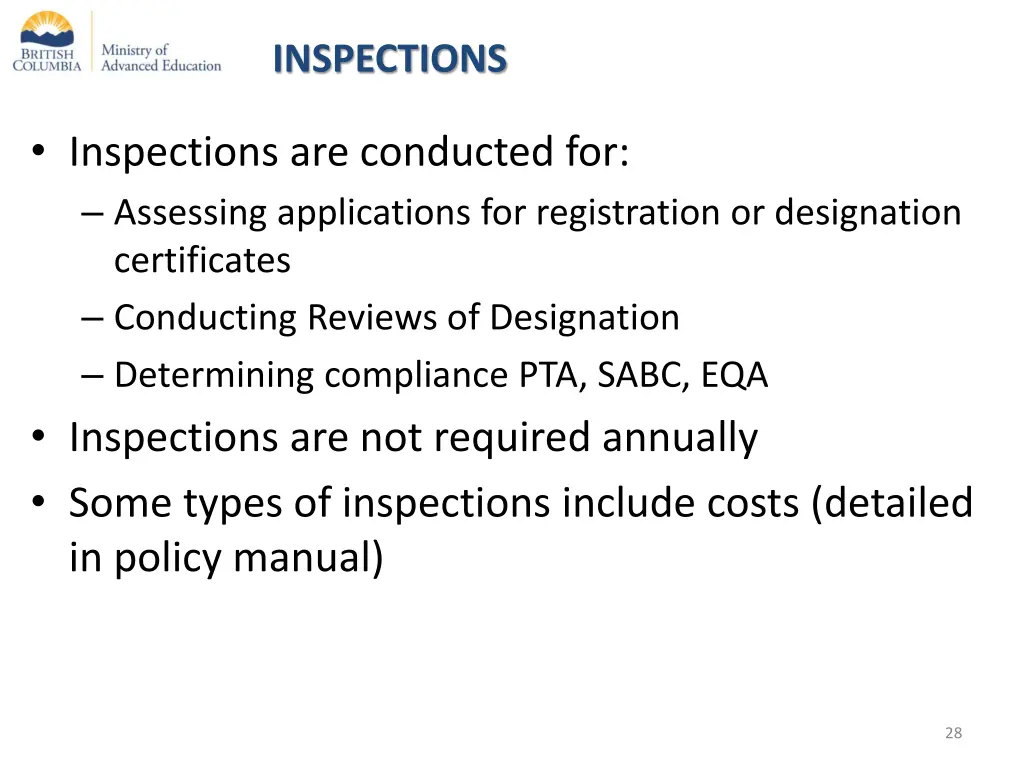 inspections