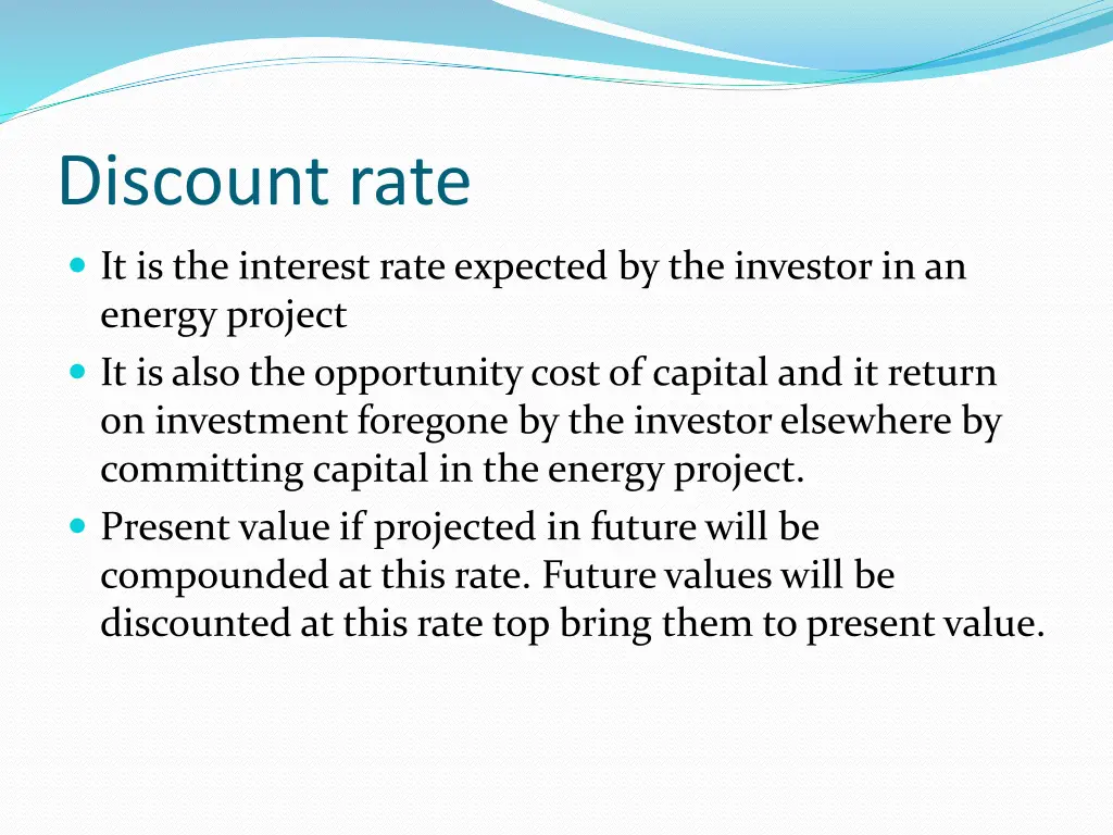 discount rate