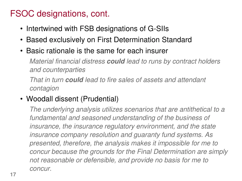 fsoc designations cont