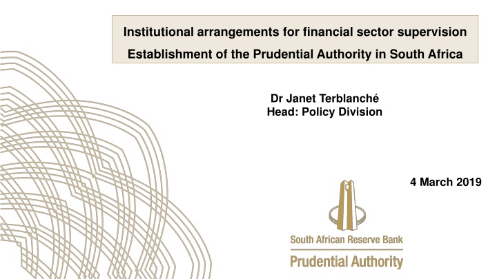 institutional arrangements for financial sector