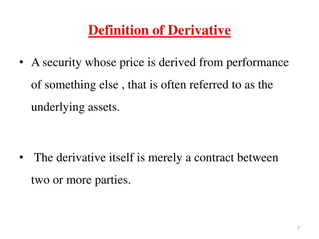 definition of derivative