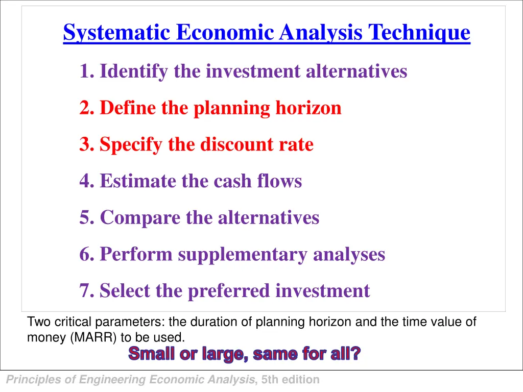 systematic economic analysis technique