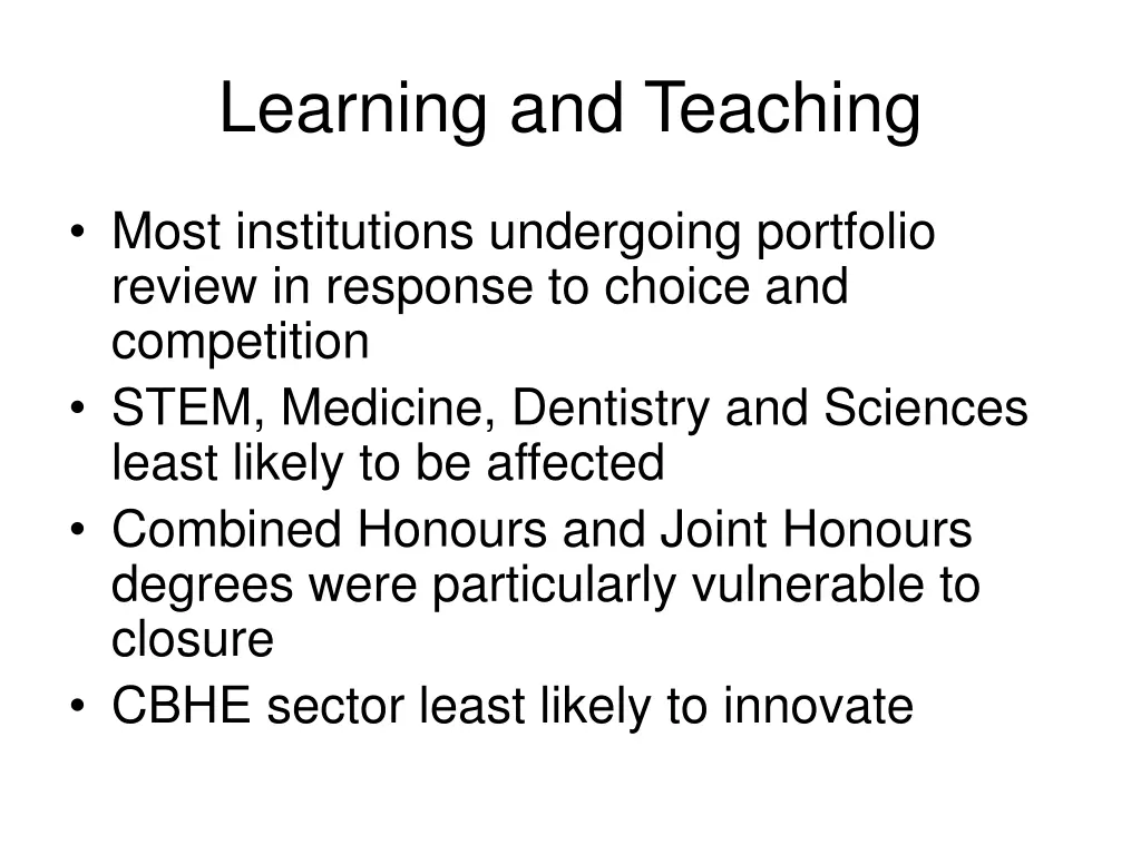 learning and teaching