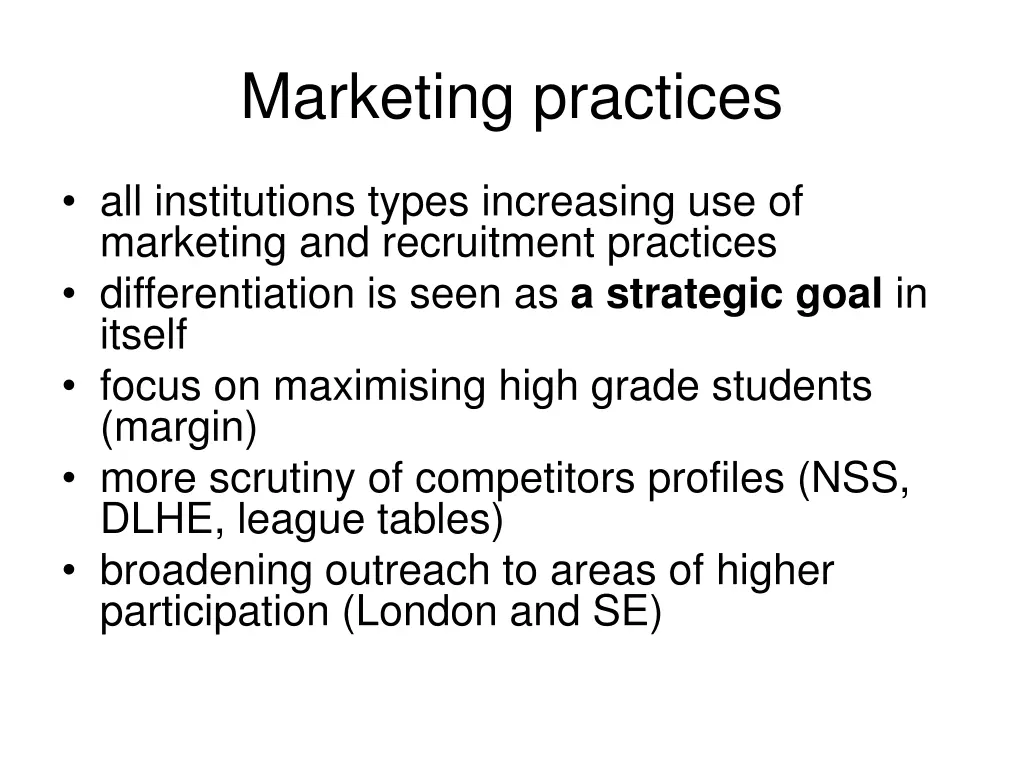 marketing practices