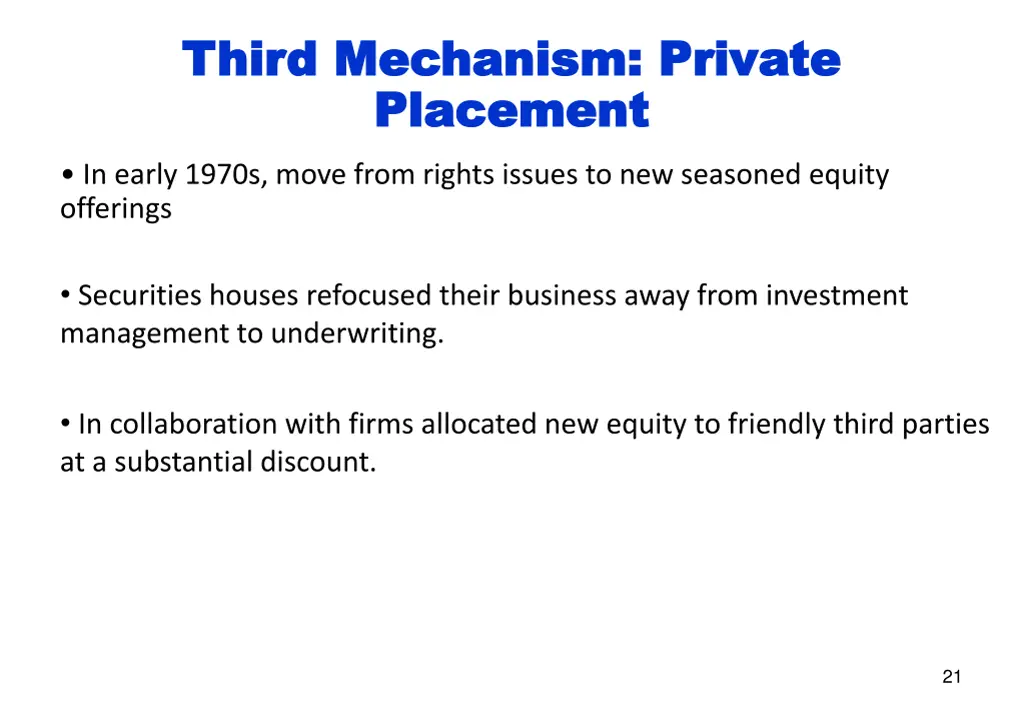 third mechanism private third mechanism private