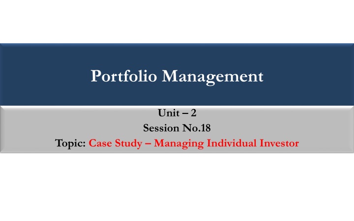 portfolio management
