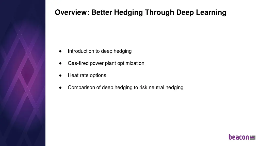 overview better hedging through deep learning