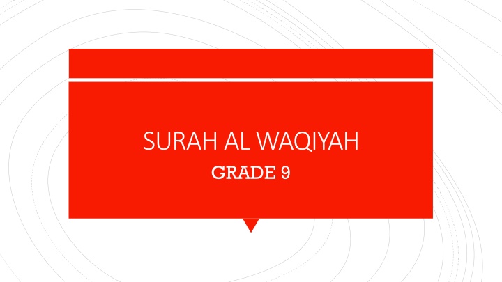 surah al waqiyah grade 9