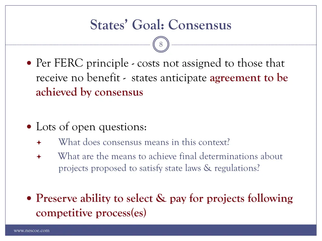states goal consensus