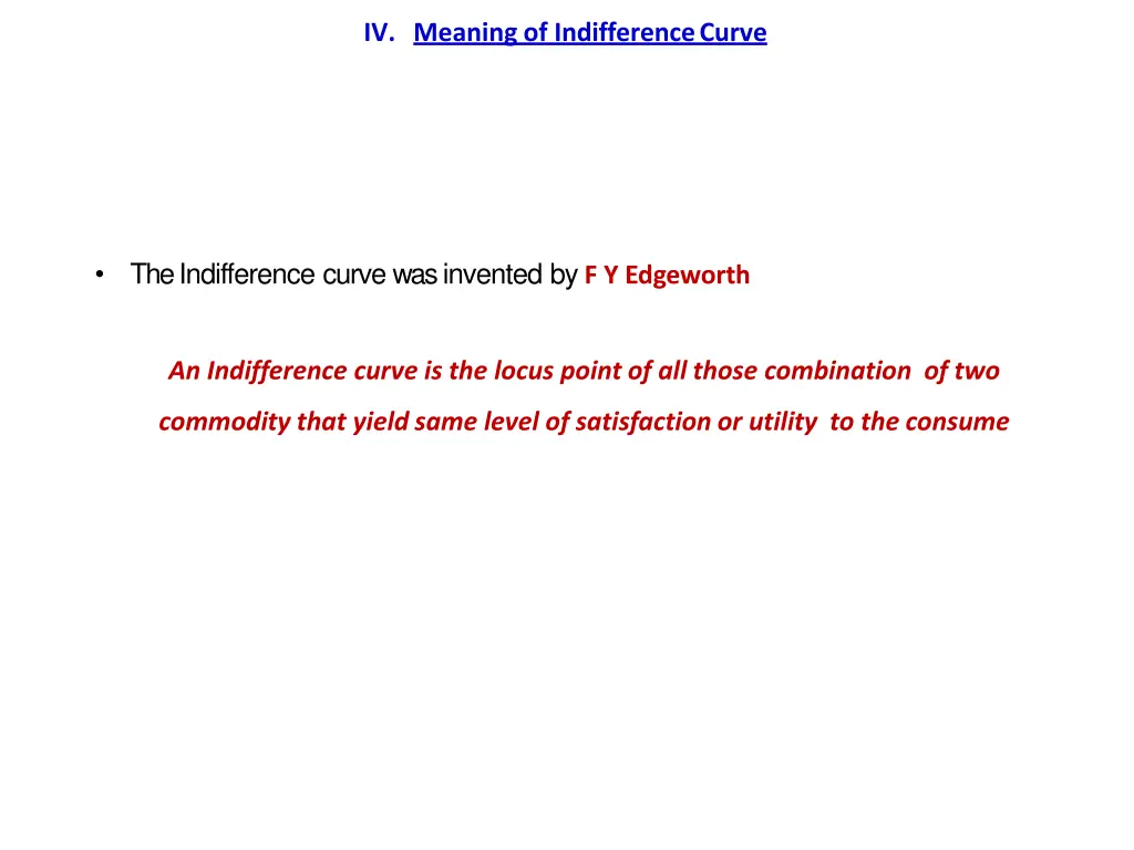 iv meaning of indifferencecurve