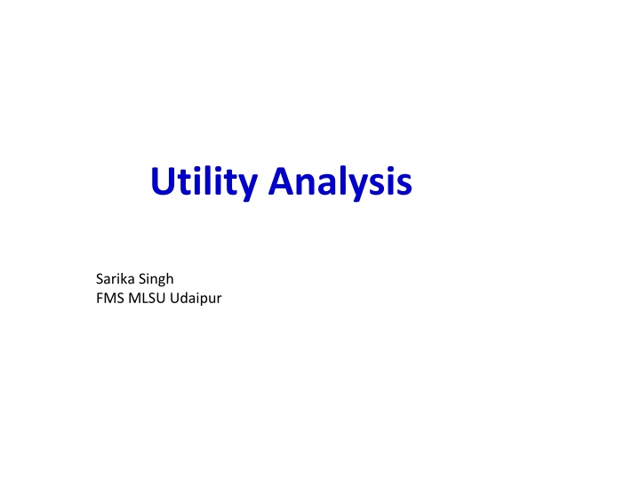 utility analysis