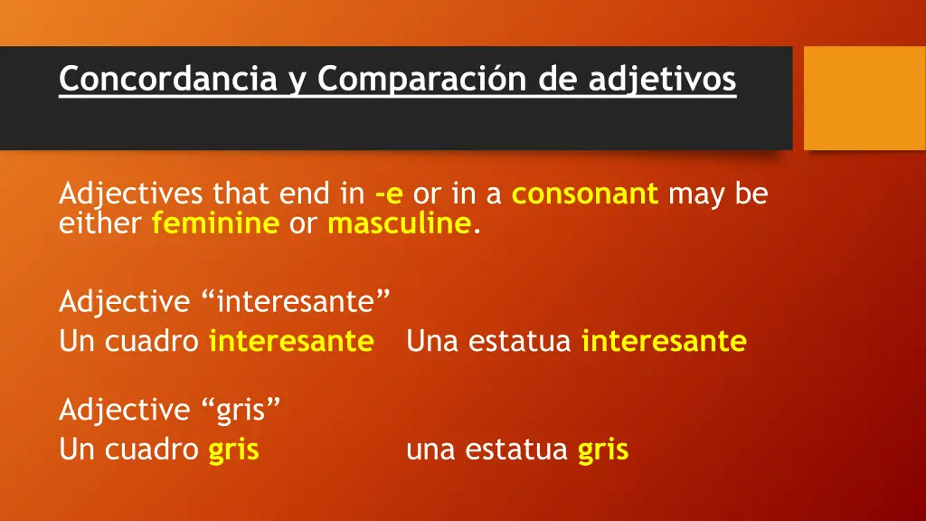 concordancia y comparaci n de adjetivos 2