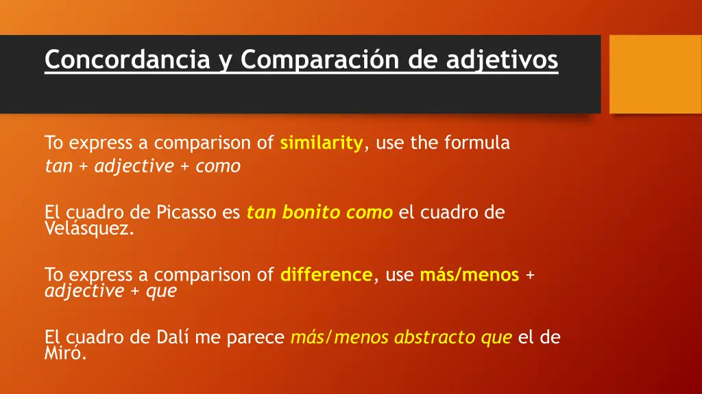 concordancia y comparaci n de adjetivos 6