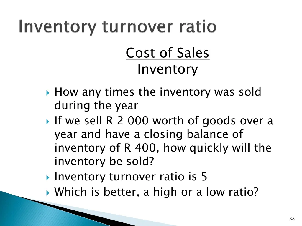 cost of sales inventory