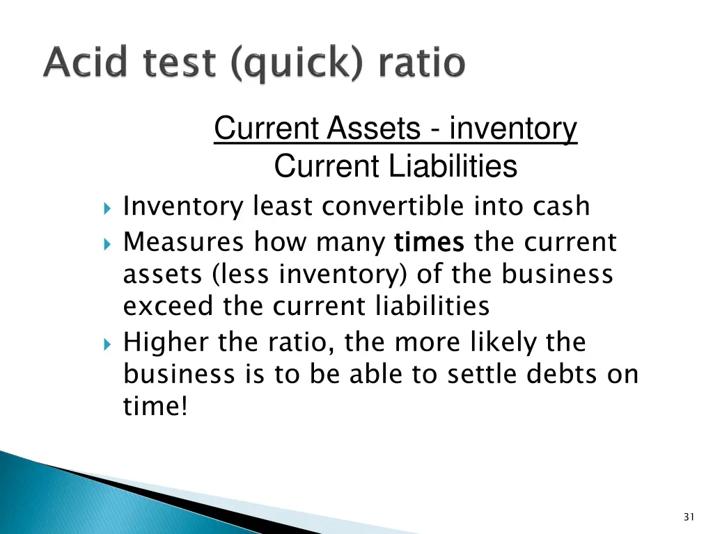 current assets inventory current liabilities