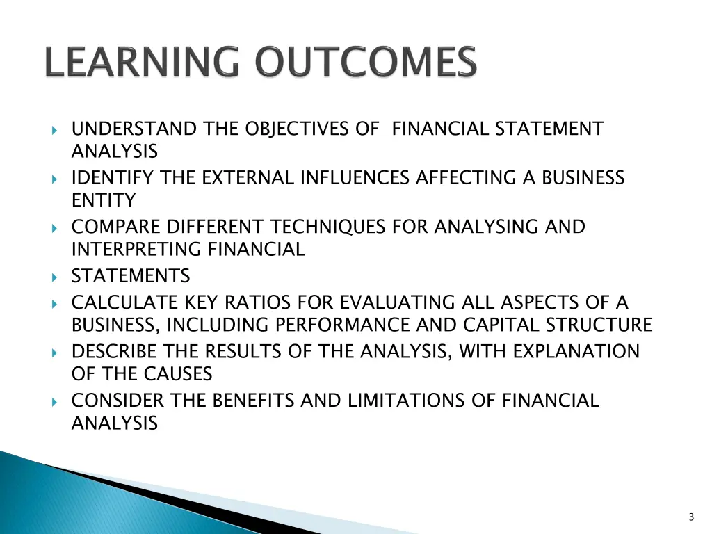 understand the objectives of financial statement