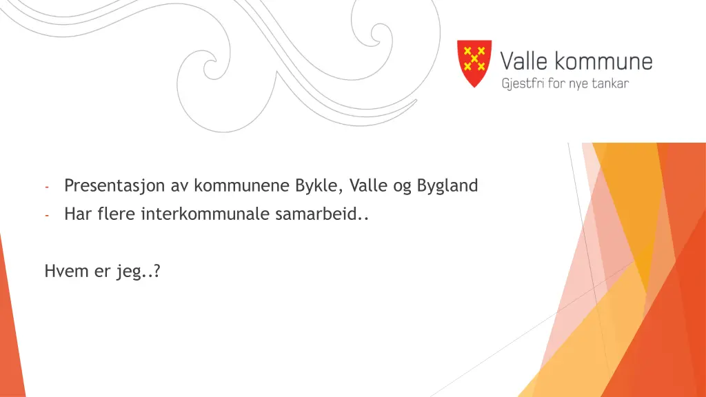 presentasjon av kommunene bykle valle og bygland