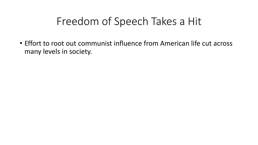 freedom of speech takes a hit