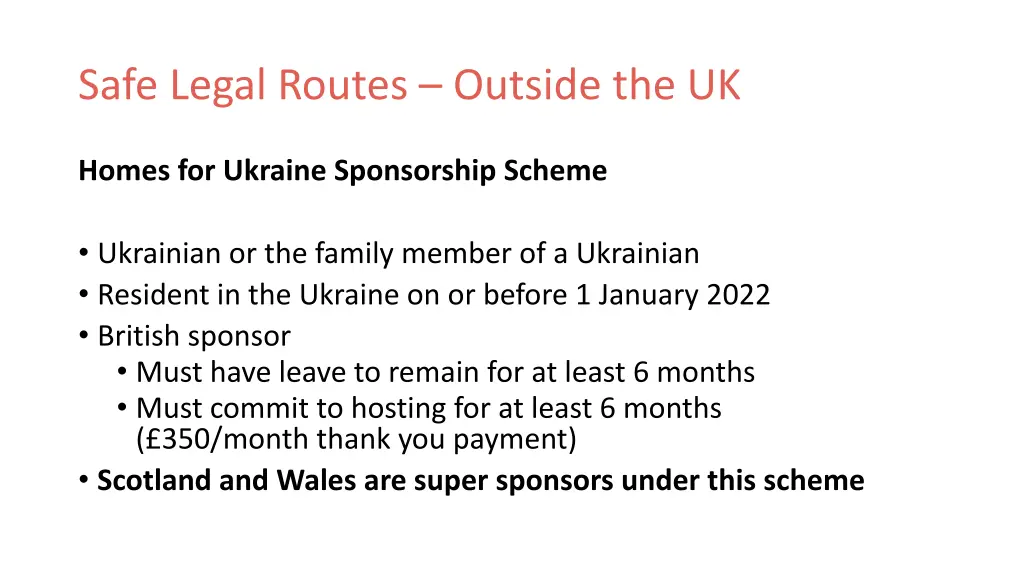 safe legal routes outside the uk 1
