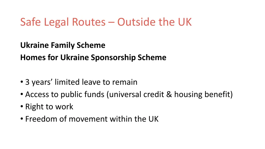 safe legal routes outside the uk 2