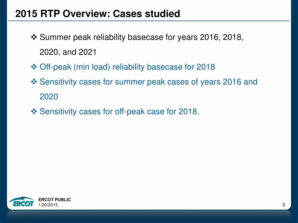 2015 rtp overview cases studied
