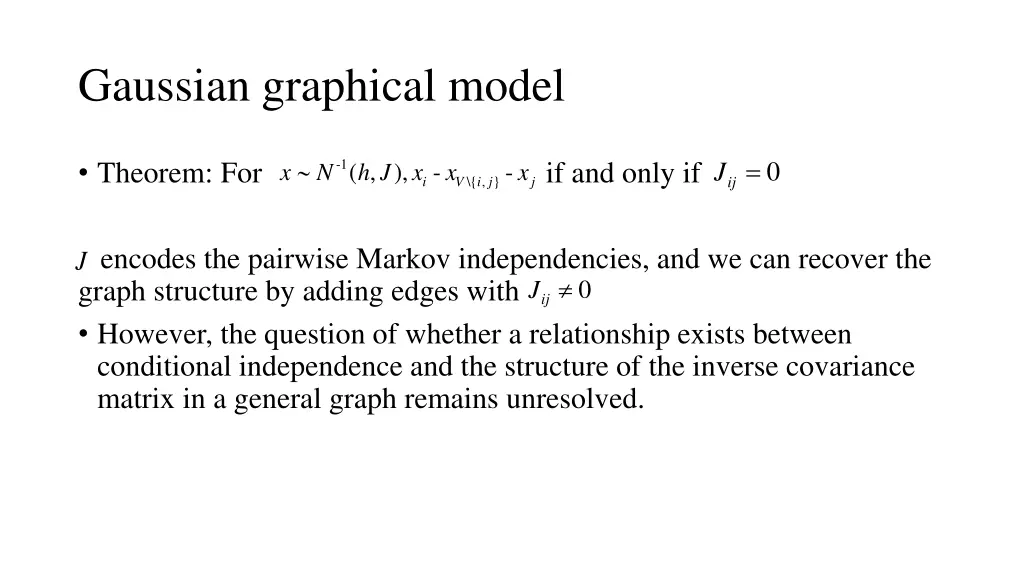 gaussian graphical model