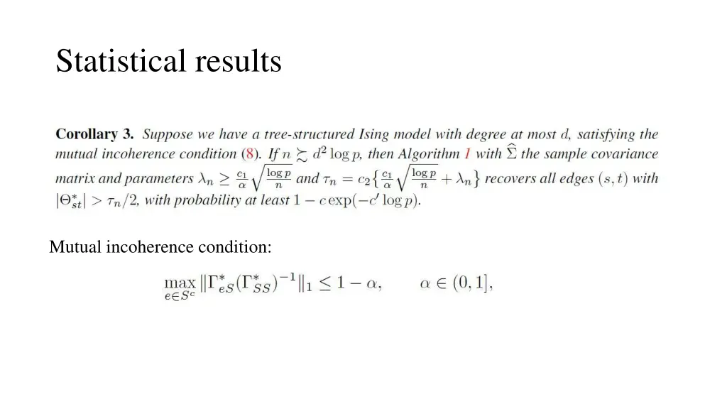 statistical results 1