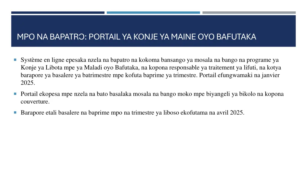 mpo na bapatr portail ya konje ya maine