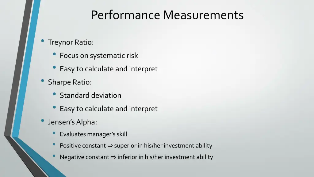 performance measurements