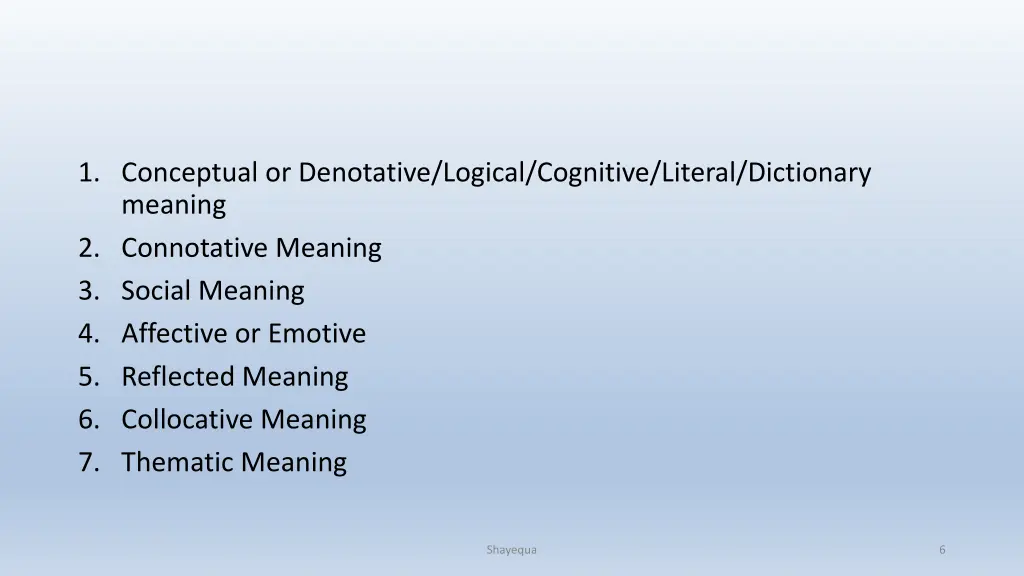 1 conceptual or denotative logical cognitive