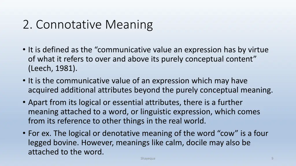 2 connotative meaning