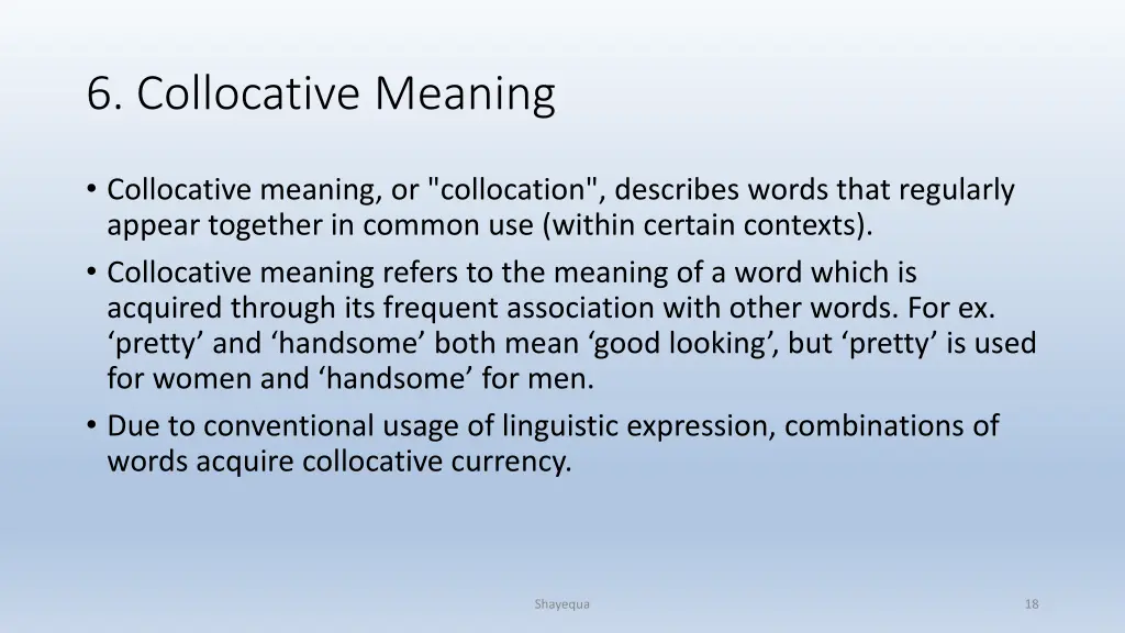 6 collocative meaning