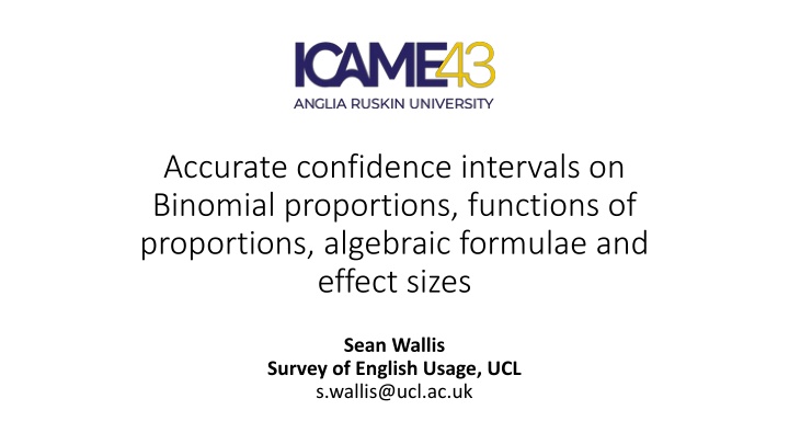 accurate confidence intervals on binomial