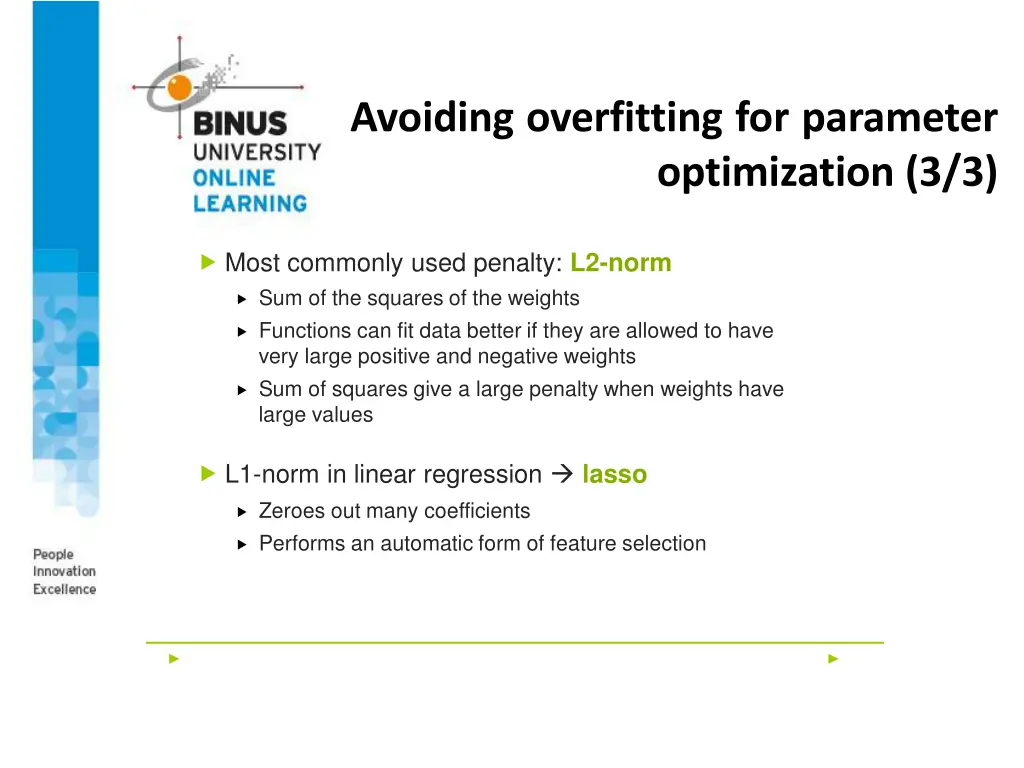 avoiding overfitting for parameter optimization 2